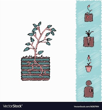 Collection of flat shading style icons ecology vector image