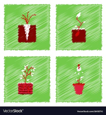 Collection of flat shading style icons ecology vector image