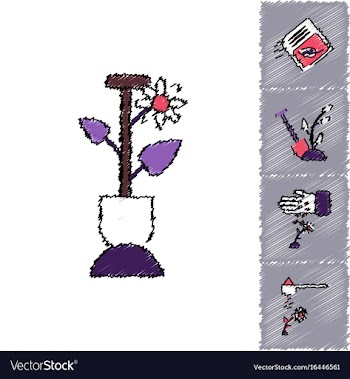 Collection of flat shading style icons ecology vector image