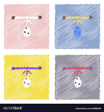 Collection of flat shading style icons effect on vector image