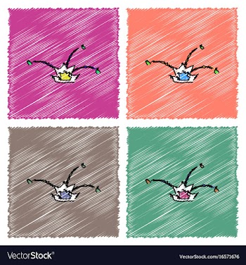 Collection of flat shading style icons explosion vector image