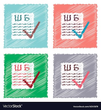 Collection of flat shading style icons eye test vector image