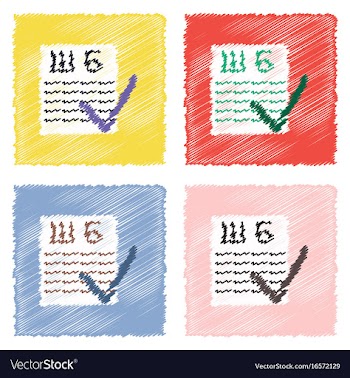Collection of flat shading style icons eye test vector image