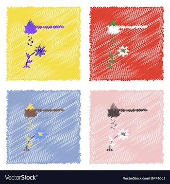 Collection of flat shading style icons fertilizer vector image