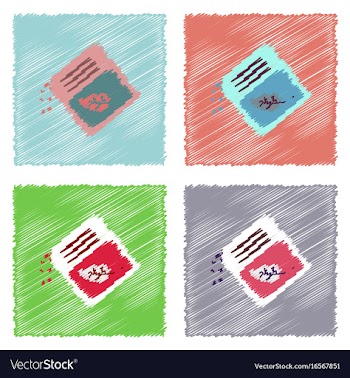 Collection of flat shading style icons fertilizer vector image