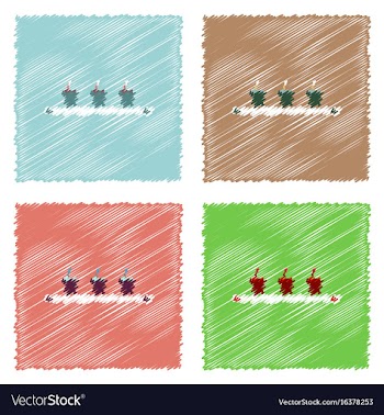 Collection of flat shading style icons flowerpots vector image