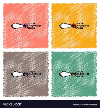 Collection of flat shading style icons flying vector image