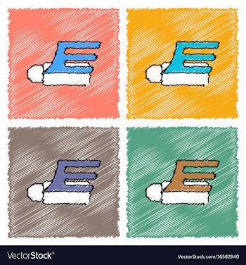Collection of flat shading style icons flying vector image