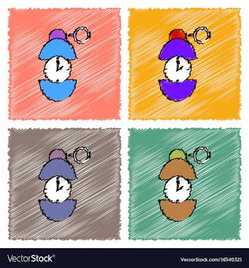 Collection of flat shading style icons grenade vector image
