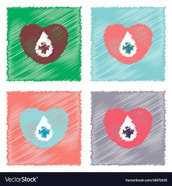 Collection of flat shading style icons heart with vector image