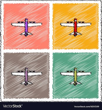 Collection of flat shading style icons heavy vector image