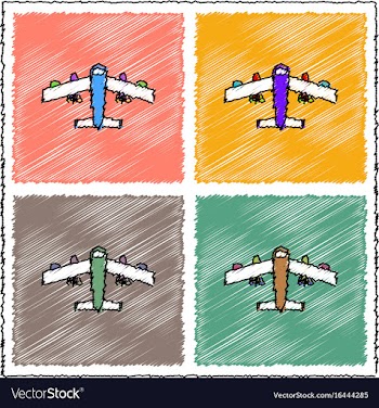 Collection of flat shading style icons heavy vector image