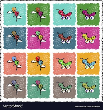 Collection of flat shading style icons kids toys vector image