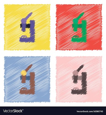 Collection of flat shading style icons laboratory vector image