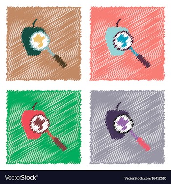 Collection of flat shading style icons laboratory vector image