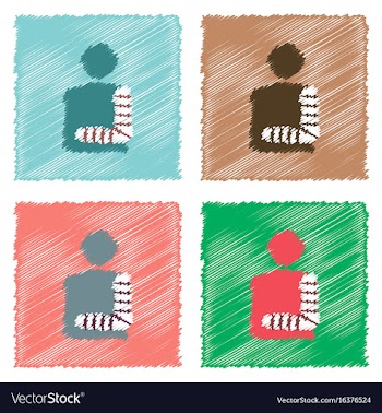 Collection of flat shading style icons man with vector image