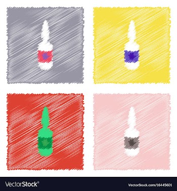 Collection of flat shading style icons medical vector image
