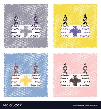 Collection of flat shading style icons medical vector image