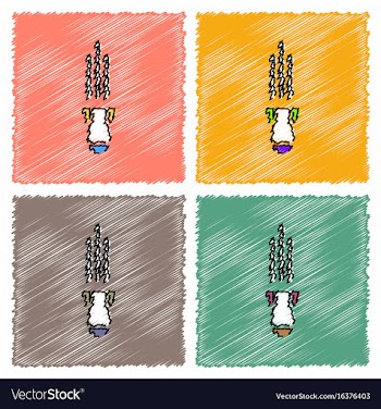 Collection of flat shading style icons military vector image