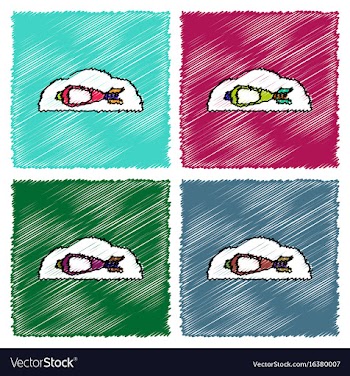 Collection of flat shading style icons military vector image