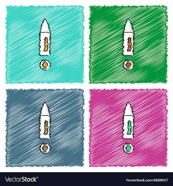 Collection of flat shading style icons military vector image