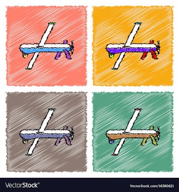 Collection of flat shading style icons military vector image