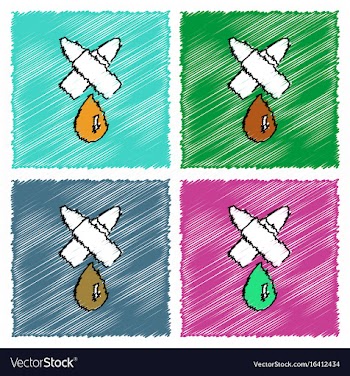 Collection of flat shading style icons military vector image