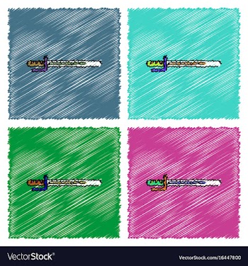 Collection of flat shading style icons military vector image