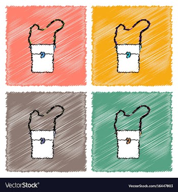 Collection of flat shading style icons military vector image