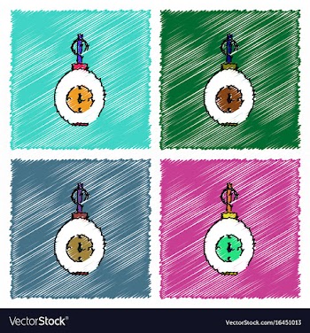 Collection of flat shading style icons military vector image