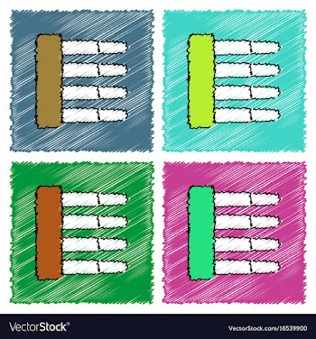 Collection of flat shading style icons military vector image