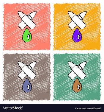 Collection of flat shading style icons military vector image