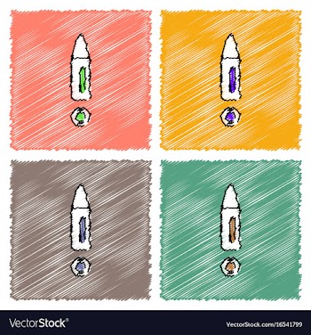Collection of flat shading style icons military vector image