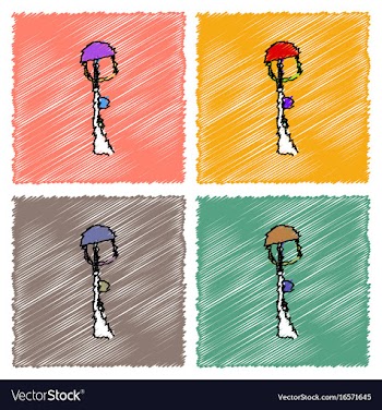 Collection of flat shading style icons military vector image