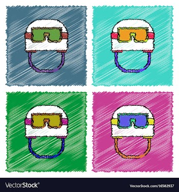 Collection of flat shading style icons military vector image