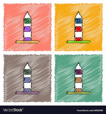 Collection of flat shading style icons military vector image