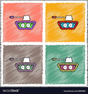 Collection of flat shading style icons military vector image