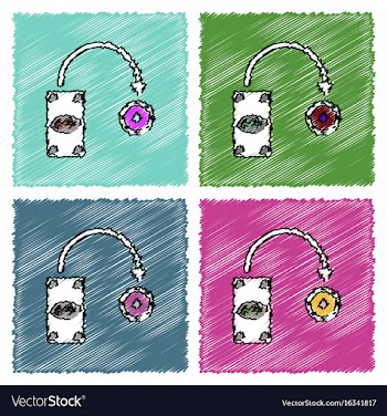 Collection of flat shading style icons money vector image