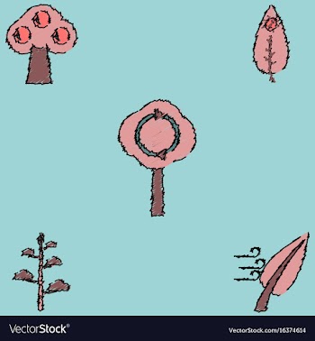 Collection of flat shading style icons nature vector image