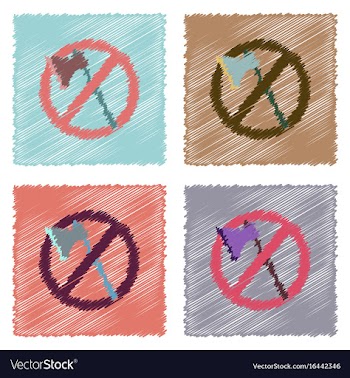 Collection of flat shading style icons no cutting vector image
