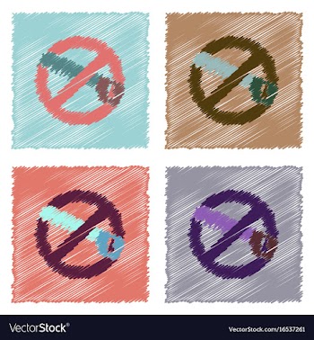 Collection of flat shading style icons no saws vector image
