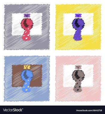 Collection of flat shading style icons nuclear vector image