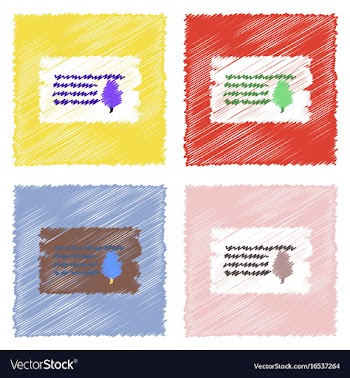 Collection of flat shading style icons paper from vector image