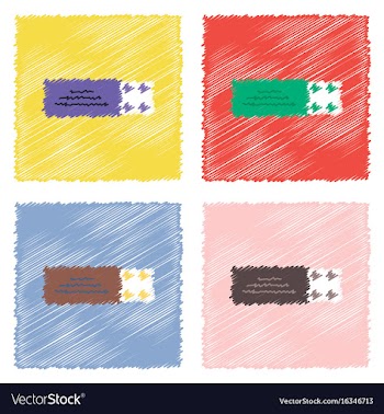 Collection of flat shading style icons pill pack vector image