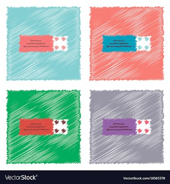Collection of flat shading style icons pill pack vector image