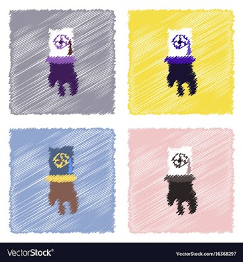 Collection of flat shading style icons pipe and vector image