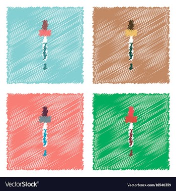 Collection of flat shading style icons pipette vector image