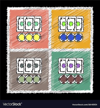 Collection of flat shading style icons playing vector image