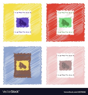 Collection of flat shading style icons potato vector image
