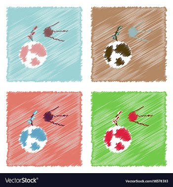 Collection of flat shading style icons satellite vector image